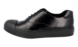 Prada Men's Black Brushed Spazzolato Leather Sneaker 2EG221