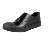Prada Men's Black Brushed Spazzolato Leather Sneaker 2EG221
