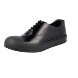 Prada Men's Black Brushed Spazzolato Leather Lace-up Shoes 2EG221