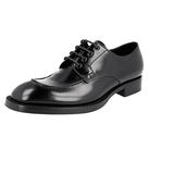 Prada Men's Black welt-sewn Leather Derby Business Shoes 2EG229