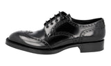 Prada Men's Black welt-sewn Leather Derby Business Shoes 2EG230