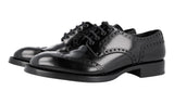 Prada Men's Black welt-sewn Leather Derby Business Shoes 2EG230