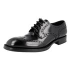Prada Men's Black welt-sewn Leather Derby Business Shoes 2EG230