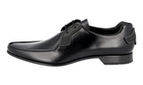 Prada Men's Black Brushed Spazzolato Leather Business Shoes 2EG254