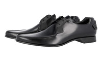 Prada Men's Black Brushed Spazzolato Leather Business Shoes 2EG254