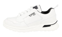 Prada Men's White Leather Mechano Sneaker 2EG264