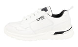 Prada Men's White Leather Mechano Chunky Bulky Sneaker 2EG264