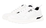 Prada Men's White Leather Mechano Chunky Bulky Sneaker 2EG264