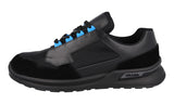 Prada Men's Black Leather Mechano Chunky Bulky Sneaker 2EG266