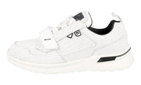 Prada Men's White Leather Mechano Sneaker 2EG266