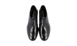 Prada Men's Black Brushed Spazzolato Leather Derby Business Shoes 2EG267