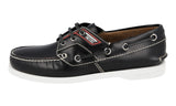 Prada Men's Black Brushed Spazzolato Leather Lace-up Shoes 2EG269