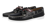 Prada Men's Black Brushed Spazzolato Leather Lace-up Shoes 2EG269