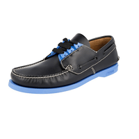 Prada Men's Black Brushed Spazzolato Leather Lace-up Shoes 2EG271