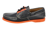 Prada Men's Black Brushed Spazzolato Leather Lace-up Shoes 2EG271