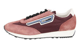 Prada Men's Red Leather Nylon Milano 70 Sneaker 2EG276