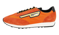 Prada Men's Orange Leather Milano 70 Sneaker 2EG276