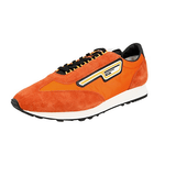 Prada Men's Orange Leather Nylon Milano 70 Sneaker 2EG276