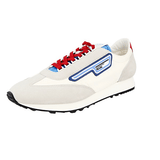 Prada Men's Grey Leather Nylon Milano 70 Sneaker 2EG276