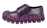 Prada Men's Purple Brushed Spazzolato Leather Frankenstein Sneaker 2EG292