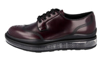 Prada Men's Brown Full Brogue Leather Derby Air Sole Business Shoes 2EG299