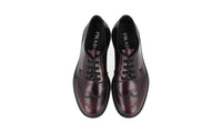 Prada Men's Brown Full Brogue Leather Derby Air Sole Business Shoes 2EG299