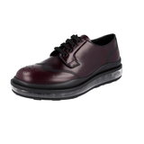 Prada Men's Brown Full Brogue Leather Derby Air Sole Business Shoes 2EG299