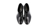 Prada Men's Black Brushed Spazzolato Leather Derby Business Shoes 2EG300