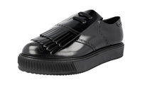 Prada Men's 2EG303 055 F0002 Brushed Spazzolato Leather Sneaker