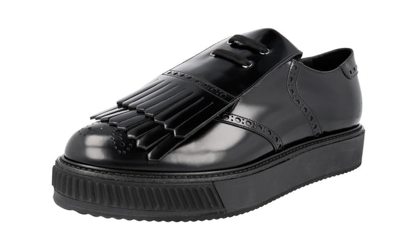 Prada Men's 2EG303 055 F0002 Brushed Spazzolato Leather Sneaker