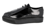 Prada Men's Black Brushed Spazzolato Leather Business Shoes 2EG303