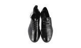 Prada Men's Black Brushed Spazzolato Leather Platform Kiltie Tassle Sneaker 2EG303