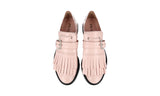 Prada Men's Pink Full Brogue Leather Platform Kiltie Full Brogue Business Shoes 2EG304
