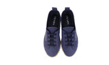 Prada Men's Blue Cassetta Wheel Espadrilles Platform Sneaker 2EG305