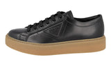 Prada Men's Black Leather Macro Platform Sneaker 2EG310