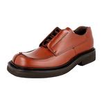 Prada Men's Brown welt-sewn Leather Runway Bulky Business Shoes 2EG311