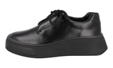 Prada Men's Black Brushed Spazzolato Leather Sneaker 2EG312
