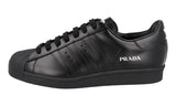Prada Men's Black Leather Superstar Sneaker 2EG321