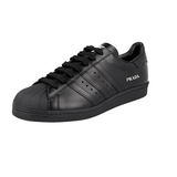 Prada Men's Black Leather Superstar Sneaker 2EG321
