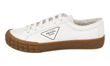 Prada Men's White Leather Cassetta Wheel Shearling Fur Sneaker 2EG323