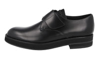 Prada Men's Black Brushed Spazzolato Leather Business Shoes 2EG334