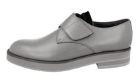 Prada Men's Grey Brushed Spazzolato Leather Business Shoes 2EG334