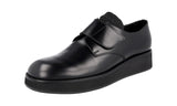 Prada Men's 2EG341 B4L F0002 Brushed Spazzolato Leather Business Shoes