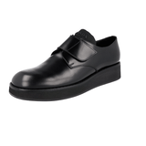 Prada Men's Black Brushed Spazzolato Leather Business Shoes 2EG341