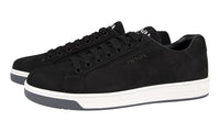 Prada Men's Black Leather Downtown Sneaker 2EG352