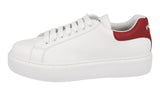 Prada Men's White Leather Macro Sneaker 2EG361