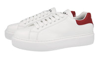 Prada Men's White Leather Macro Sneaker 2EG361