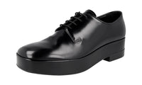 Prada Men's 2EG379 LVN F0002 Leather Lace-up Shoes