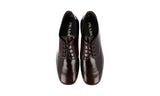 Prada Men's Brown Brushed Spazzolato Leather Derby Plateau Business Shoes 2EG379