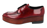Prada Men's Brown Leather Derby Plateau Business Shoes 2EG384
